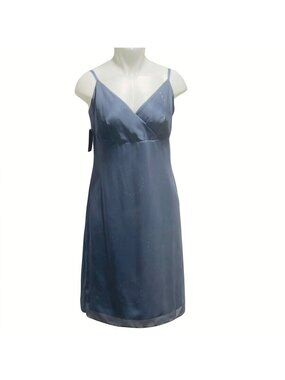Preview Collection Petites Blue Sleeveless Dress With Spaghetti Straps & Circle